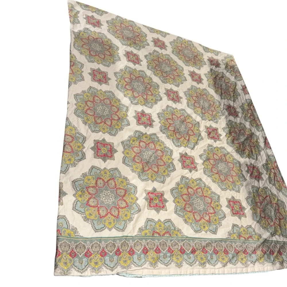 Echo‎ Twin Duvet Cover 100% Cotton Medallion Paisley Boho Multicolor 87x68